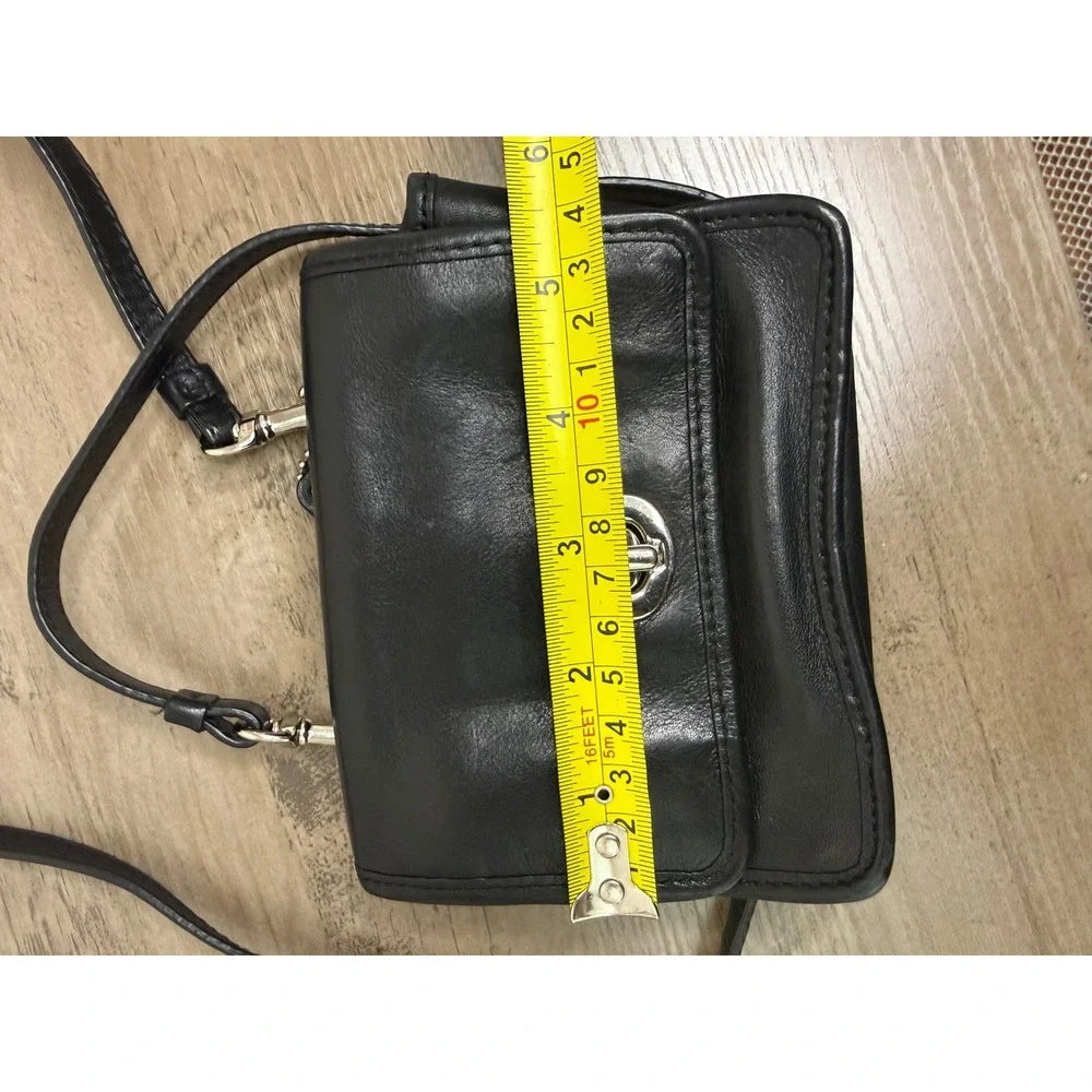 Leather mini crossbody bag, Coach Legacy Penny, black